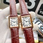 Replica Cartier Tank Solo Rose Gold Couple Watch Quartz Movement